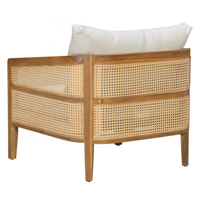 5-Piece Modular Outdoor PE Rattan Sofa Set with Acacia Wood Frame