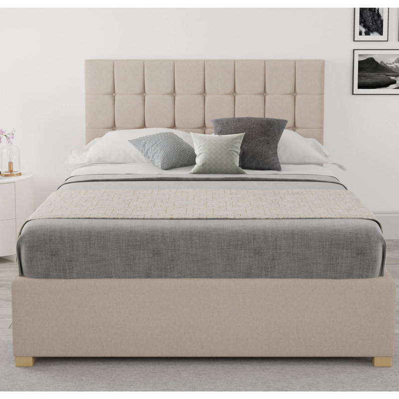 Chevalier Upholstered Ottoman Storage Bed, Super King (6'), Natural