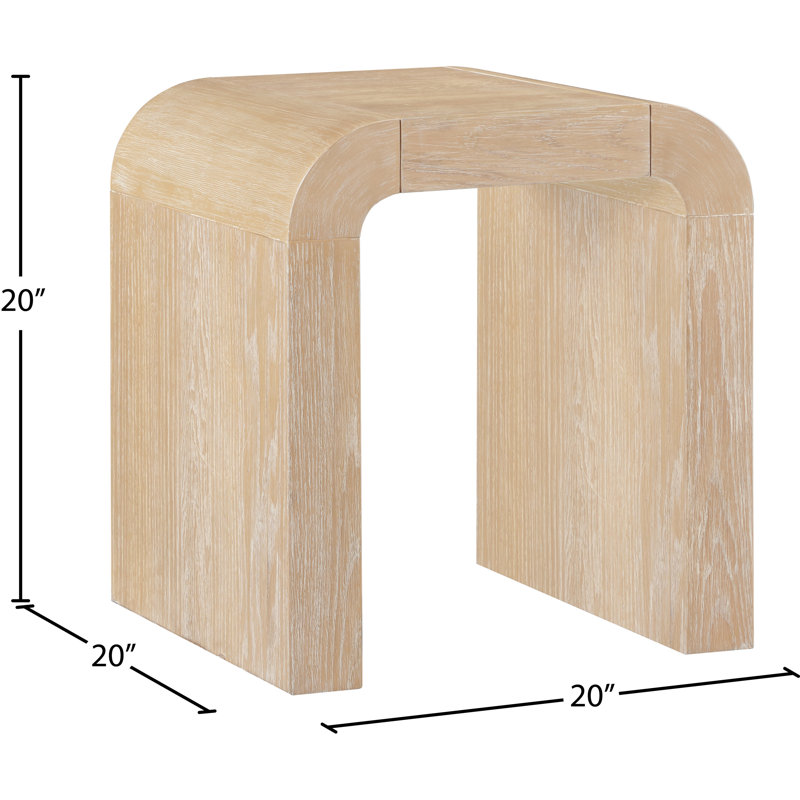 Toulon Oak Veneer End Table, Natural
