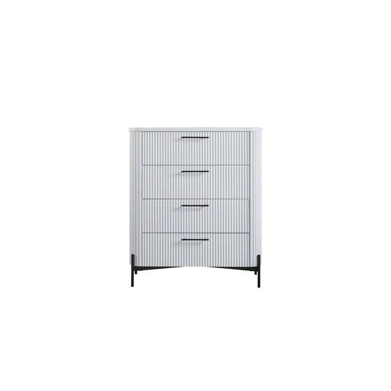 Commode 4 tiroirs Eastville, Blanc