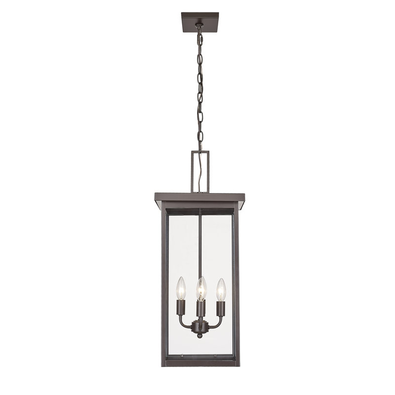 Osakis 4 Light 11" Wide Outdoor Pendant, Powder Coated Bronze