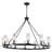 12 - Light Dimmable Wagon Wheel Chandelier With Clear Lampshade-648194741