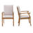 Outdoor Eucalyptus Solid Wood Dining Chair With Cushions