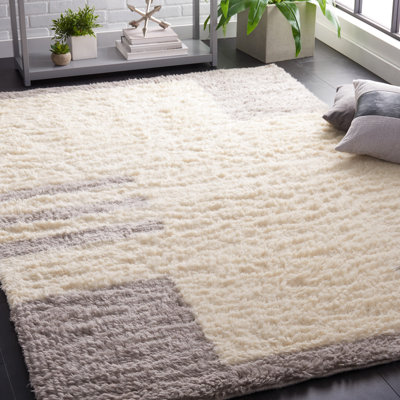 Tapis gris / ivoire Beamer Annajean