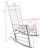 White Rocking Chair For Outdoor Balcony Porch, Solid Wood Designed, Cozy Wide Seat And Armrest, Stable Slatted Back Construction, Easy Assembly Available, 280Lbs Weight Capacity White Balcony Porch -