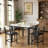 5-Piece Dining Table Set For 4, Counter Height Table With 4 Upholstered Bar Stools, Modern Kitchen Table & Chairs Set Of 4 With Footrest & Backrest, Compact Dining Set For Pub, Dining Room, Restaurant-596137368