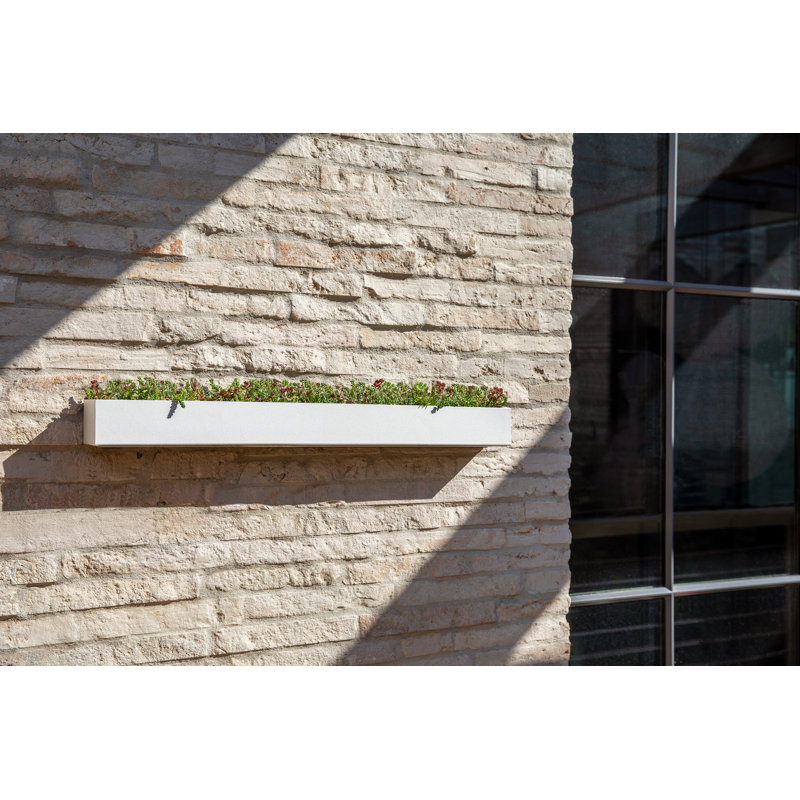 Pot à fleurs suspendu Geo Series, Blanc, H 3 po x l 16 po x P 3,5 po, Ensemble de 1