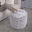 Water Resistant Handcrafted Cylindrical Pouf Ottoman-1280988800
