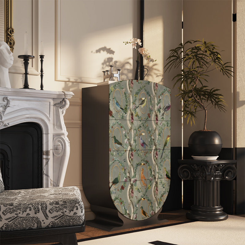 Commode d'appoint, Noir/gris