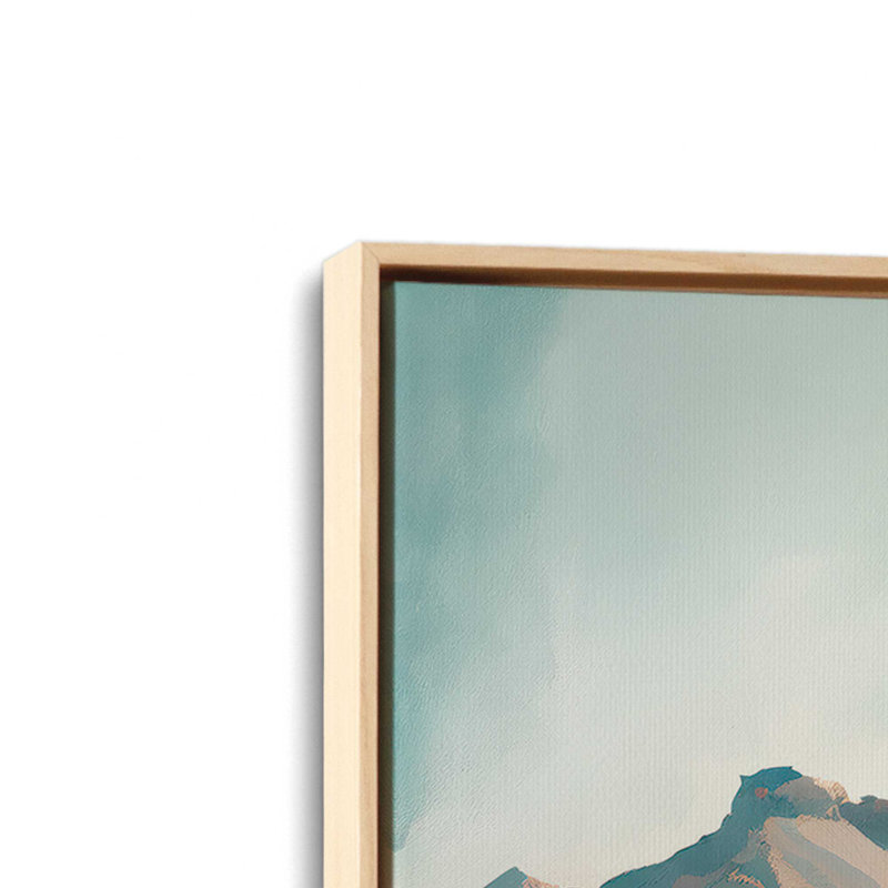 Vivid Desert Tranquillity Canvas Print in a Black Frame, 12" x 18", Cadre américain en érable flottant