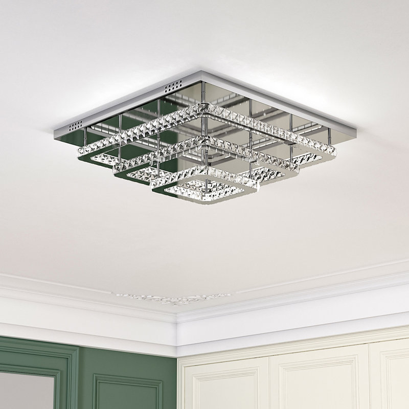 Hurst LED Flush Mount, Cool White, 18cm H x 60cm W x 60cm D