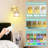 Vintage LED Wall Sconce With Remote - Wireless Rechargeable Wall Light With Tulip Glass Lampshade, 12 RGB Colors & Dimmable Function (Bulb Included) For Bedroom, Living Room & Hallway.-761899793-762143800