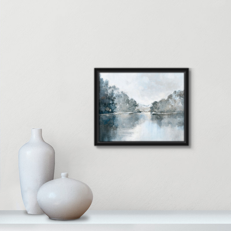 «Whispers of the Blue Lake» par Luna Mavis, Noir, H 9,5 po x l 11,5 po