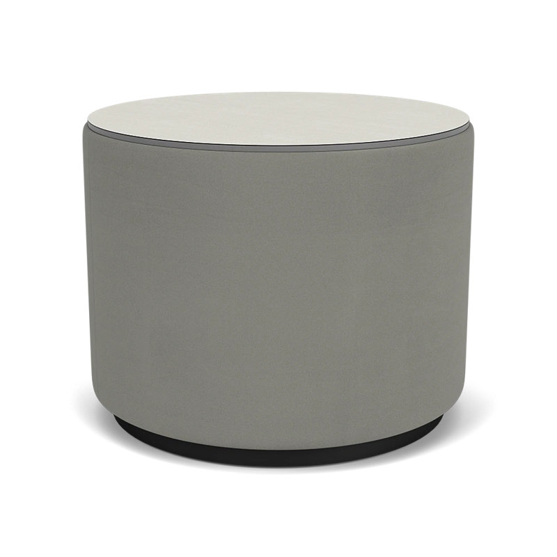 Table de réception avec plateau en stratifié Darsey, 16", Sergé blanc, Noir; colombe Patriot Plus