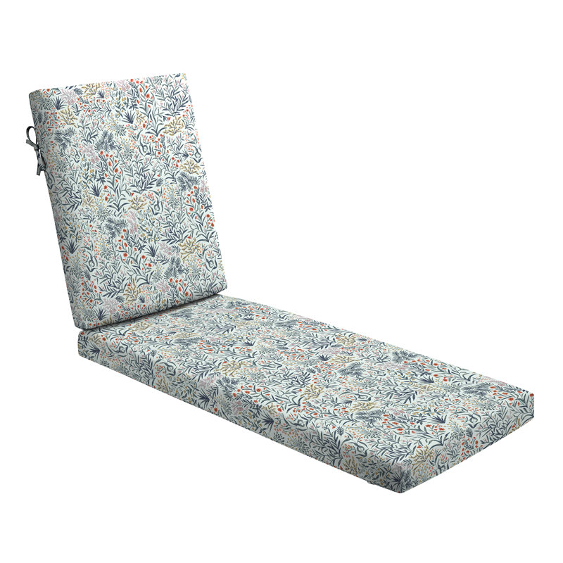 Coussin de chaise longue d'extérieur en mousse ARDEN, 21 x 72, fabriqué avec ProFoam, Pistachio Botanical
