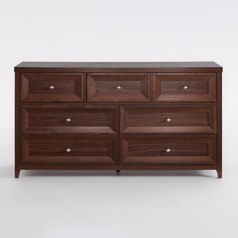 Ensemble de chambre à coucher 3 pièces Cleckheat, Brun acajou