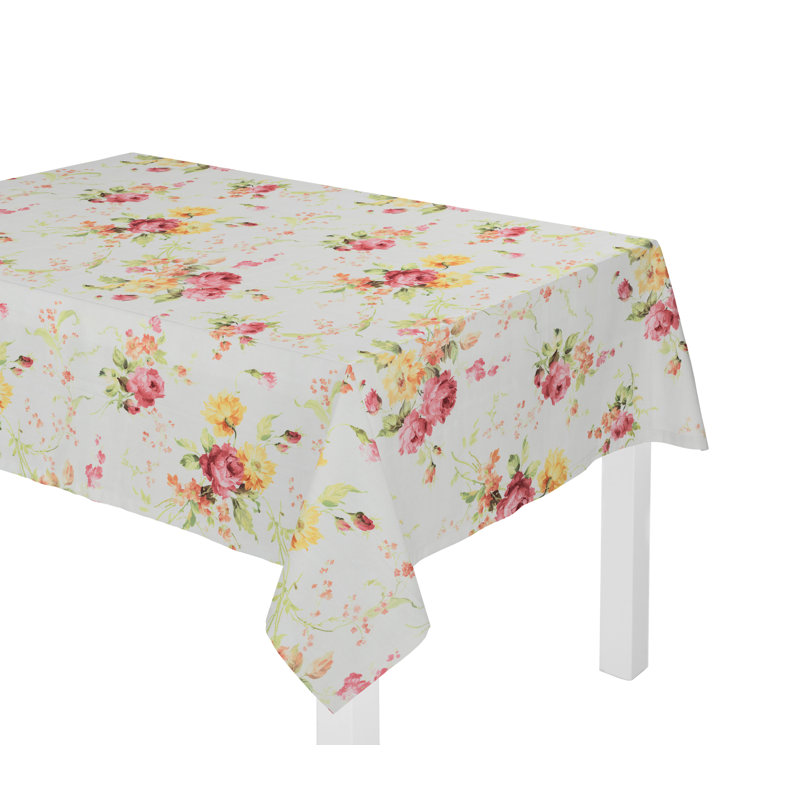 Pansy Tablecloth, Red and yellow, 85cm W x 85cm L