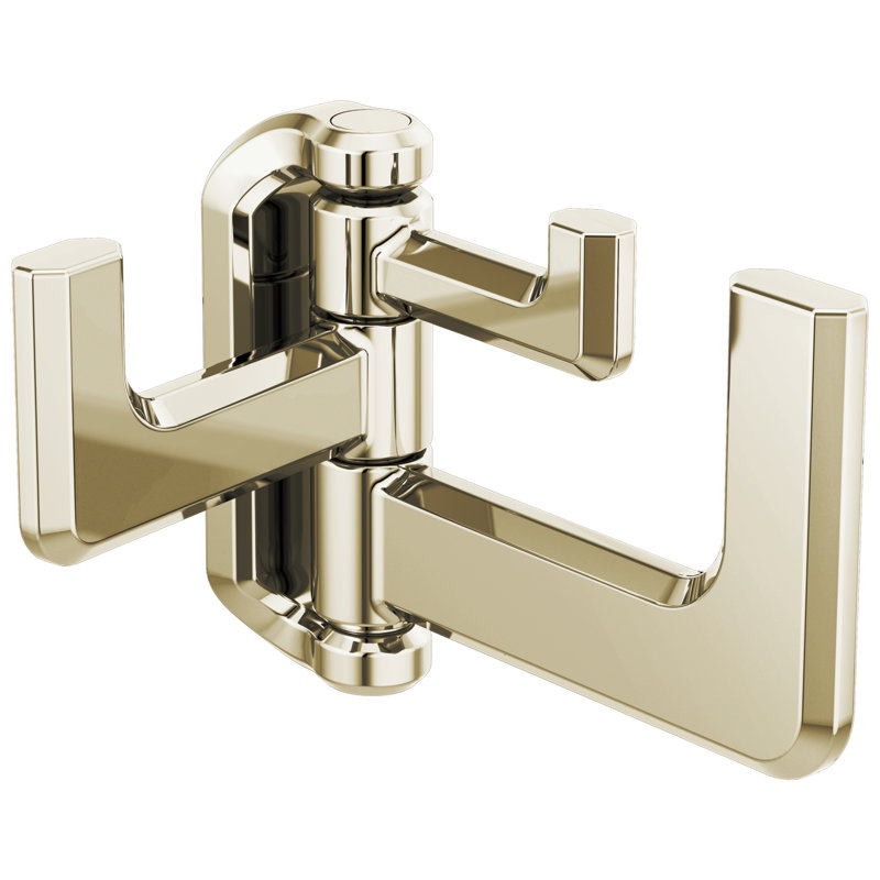 Levoir® Hinged Wall Mounted Robe Hook, Polished Nickel