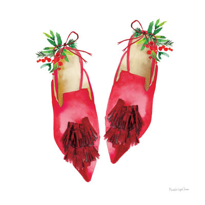 " Christmas Eve Mules I " by Mercedes Lopez Charro Painting Print