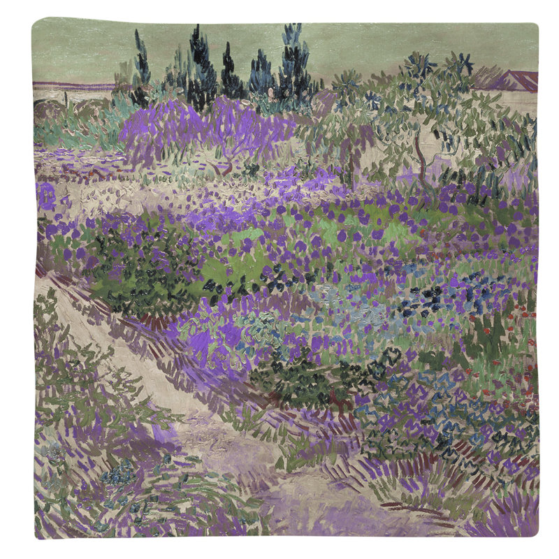 Vincent Van Gogh Polyester Square Napkin, Purple, 0.1" H x 22" W x 22" D, Cotton Twill