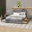Grand lit plateforme tapissier avec deux tiroirs et un lit gigogne coulissant-818157780