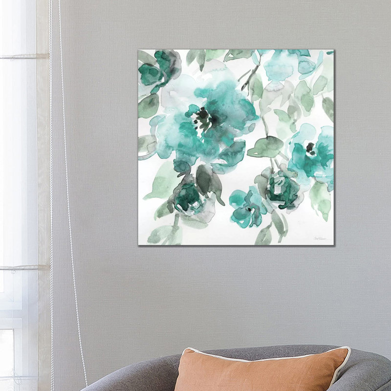 Belle's Teal I 1 Piece Wall Art on Canvas, 45.72 cm H x 45.72 cm W x 3.175 cm D, Wrapped Canvas