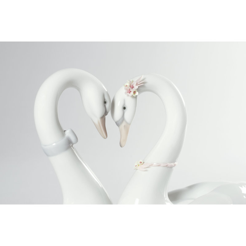 Endless Love Swans Figurine, White