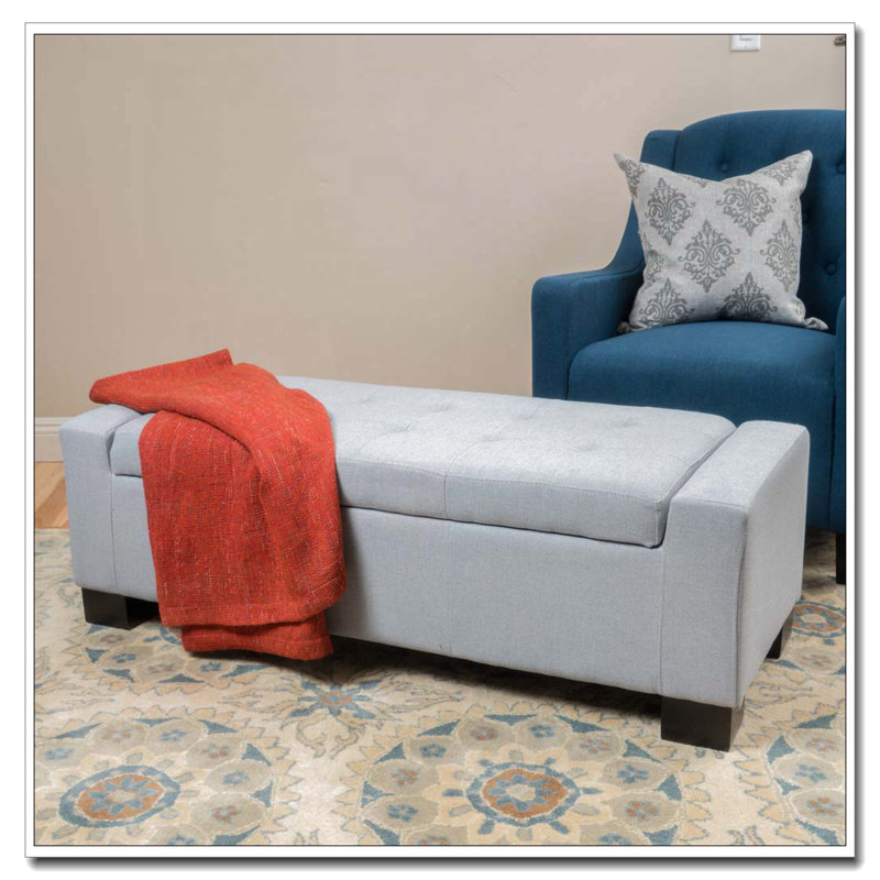 Banc de rangement rabattable, Gris clair