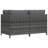 23.6" Wide Square Patio Sofa with Cushions