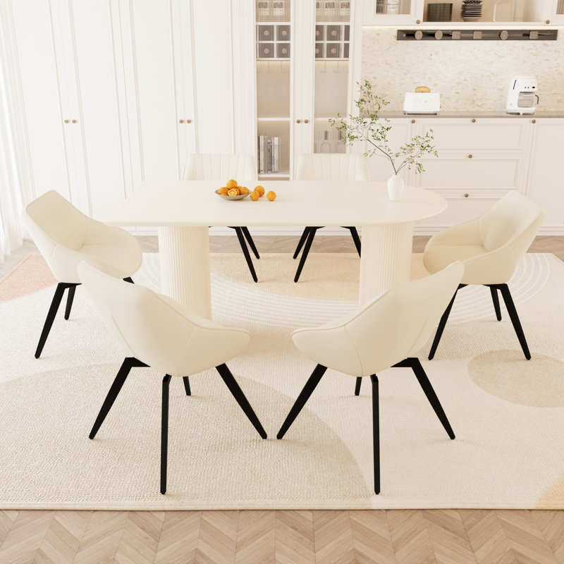 Ensembles de table de salle à manger multifonctionnels modernes en MDF avec chaises confortables en polyuréthane pour la maison