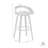 Sonia Counter Height Or Bar Height Swivel Upholstered Stool In Wood Finish -  Set -212361944-212361937-212361935