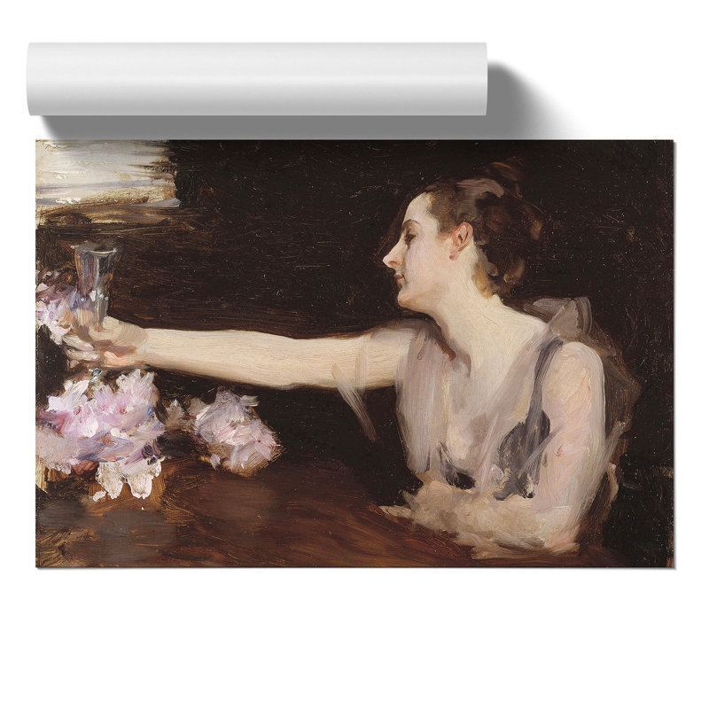 Madame Gautreau Drinking by John Singer Sargent - Frameless Print, 30cm H x 42cm W x 0.1cm D