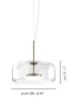 Jube Suspension 1P Burned Earth Transparent Matt Steel L3202 Ul, Matte Steel, 86" H x 15" W x 15" D, Crystal Transparent
