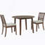 Ensemble de table de salle à manger 3 pièces, 1 table de salle à manger en bois avec 2 chaises rembourrées pour petits appartements et salles à manger-2069016246