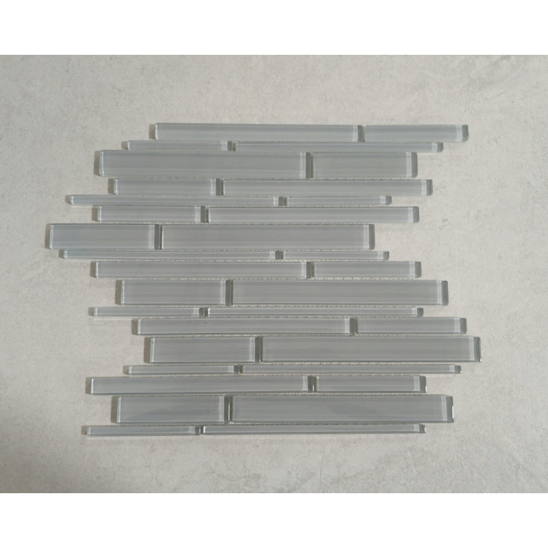 Mosaïque de verre bleu pâle, Gris