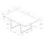 Table de salle à manger, rectangulaire, 60 po, cuisine, salle à manger, stratifié gris, métal chromé, contemporain, moderne-794431415