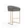Lioba Upholstered Counter Stool with Metal Frame