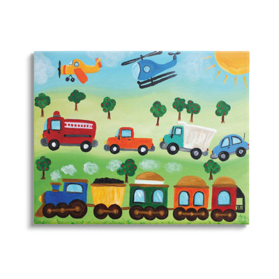 "Avions, trains et automobiles", art mural sur toile par nJoyArt