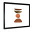 Minimal demi-lune et orange pleine lune - Impression sur toile-66814344-66814347