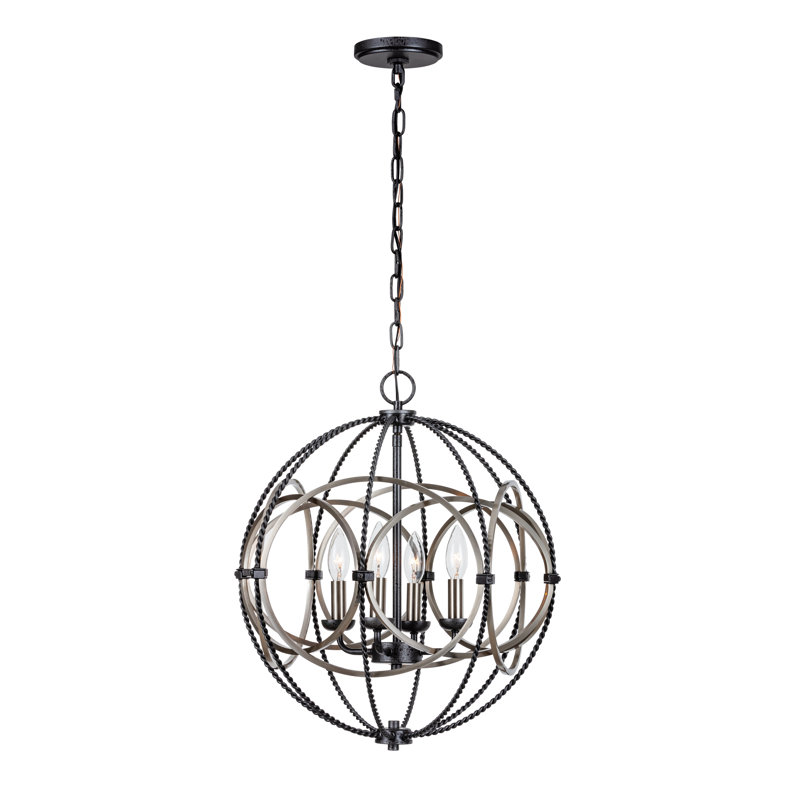 Lustre en forme de globe 4 lumières Stirling
