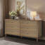 Commode double 6 tiroirs en bois pour chambre à coucher-1003016595