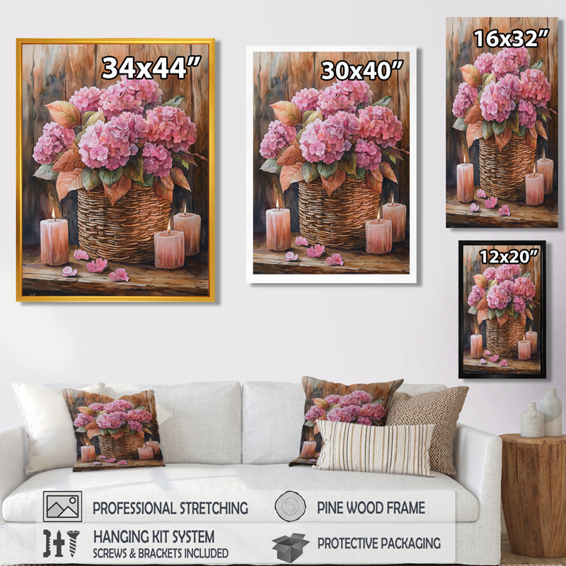 Henrich - impressions sur toile florales, Argent argent, H 20 po x l 12 po, Reproduction encadrée d'une seule photo