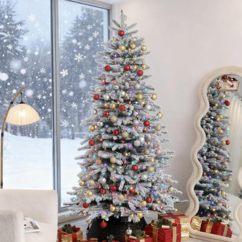 7.5Ft Snow Flocked Artificial Christmas Tree