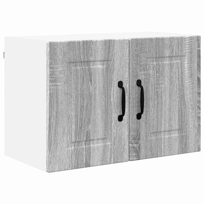 Vidaxl Kitchen Wall Cabinet With Door High Gloss White 60 X 31 X 40 Cm, Grey Sonoma