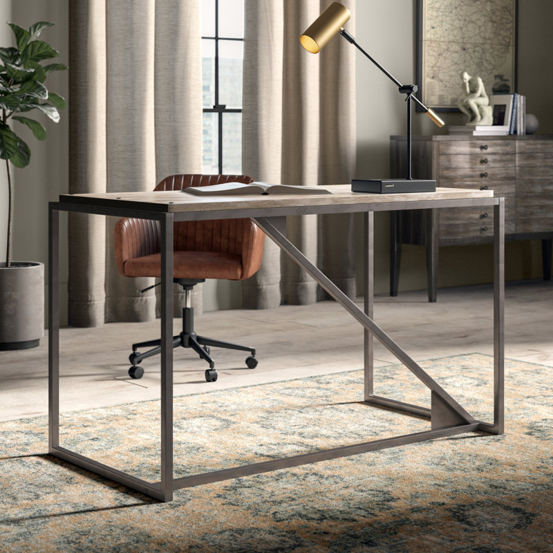Bureau d'écriture Ovia, Gris rustique, H 30 po x l 61,4 po x P 25,1 po