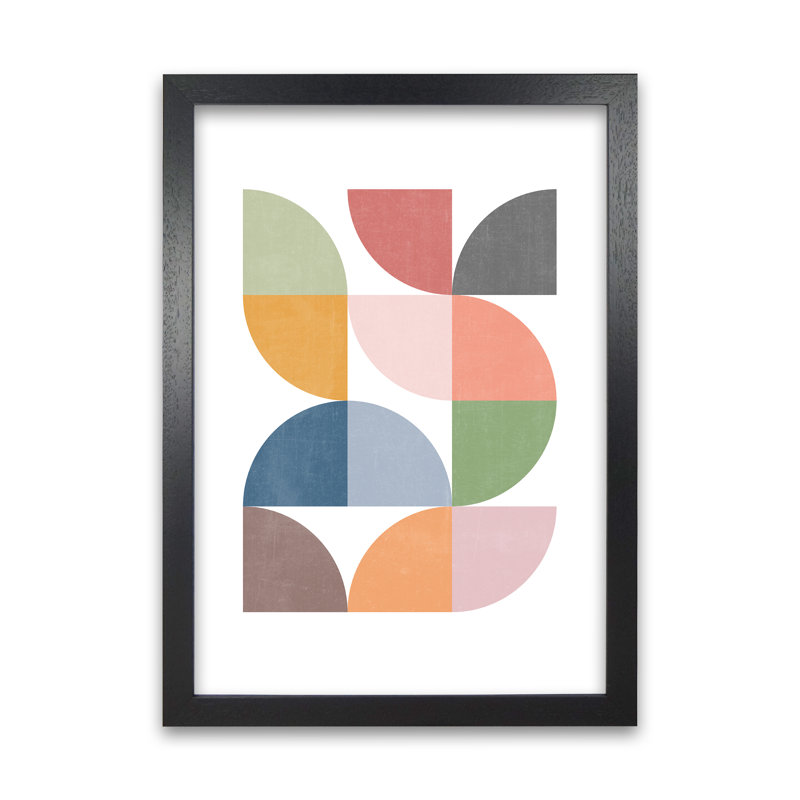 Scandinavian Art A - Print, 59cm H x 42cm W x 3cm D, Black Frame