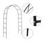 SCENDOR 7.9 Ft H x 4.6 Ft W Metal Pergola Arbour Black