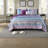 Purple Cotton Reversible Bedding Sets, Boho Design With Decorative Throw Pillows