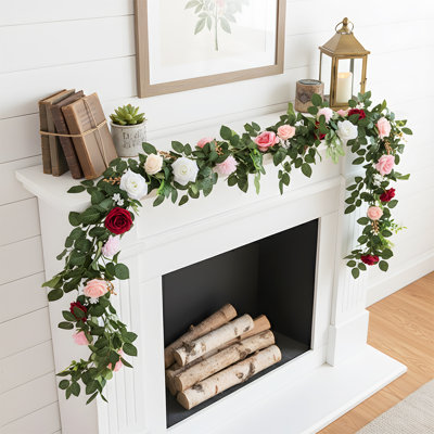 Artificial Rose Flower Garland Greenery Garland 5.7FT For Wedding Ceremony Backdrop Arch Flowers Table Centerpieces Decorations