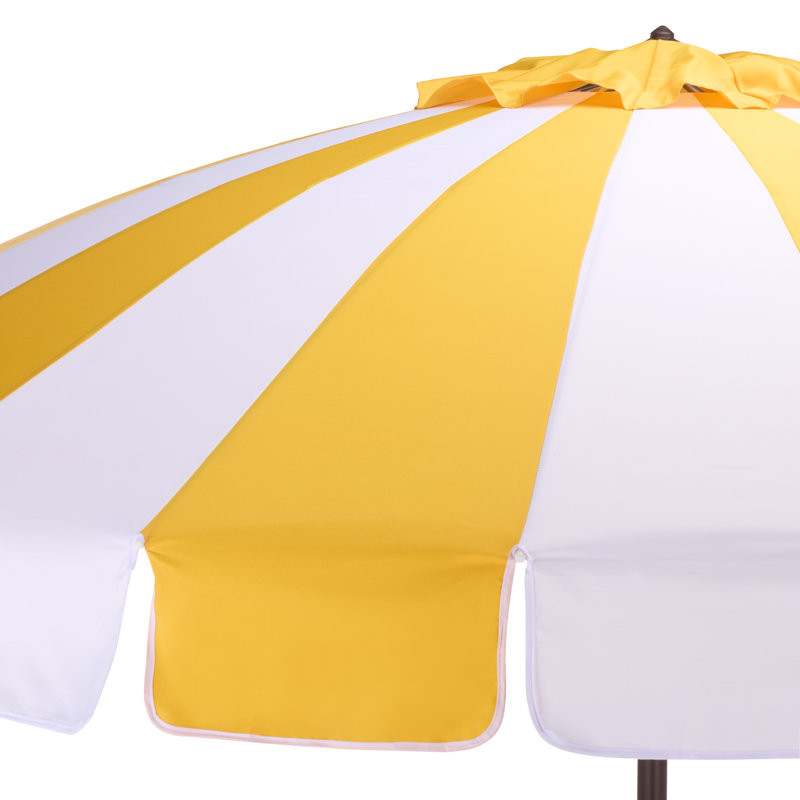 251.99cm Market Parasol, Yellow Stripe